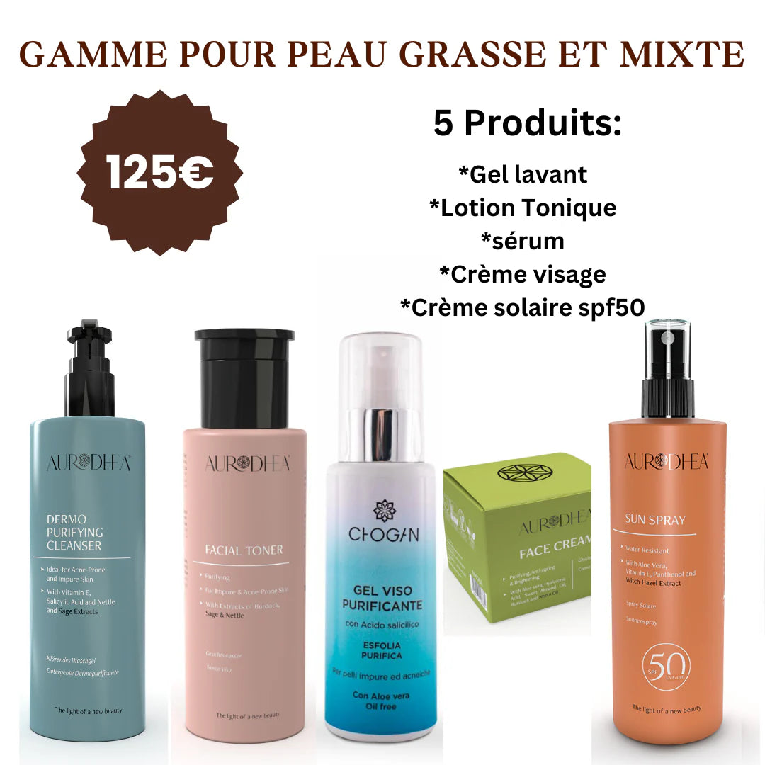 GAMME COMPLÈTE PEAU GRASSE ET MIXTE